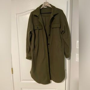 Oversized fleece shacket